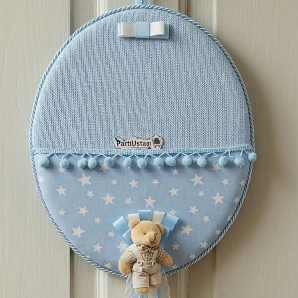 KAPI SÜS OVAL AYICIKLI MAVİ