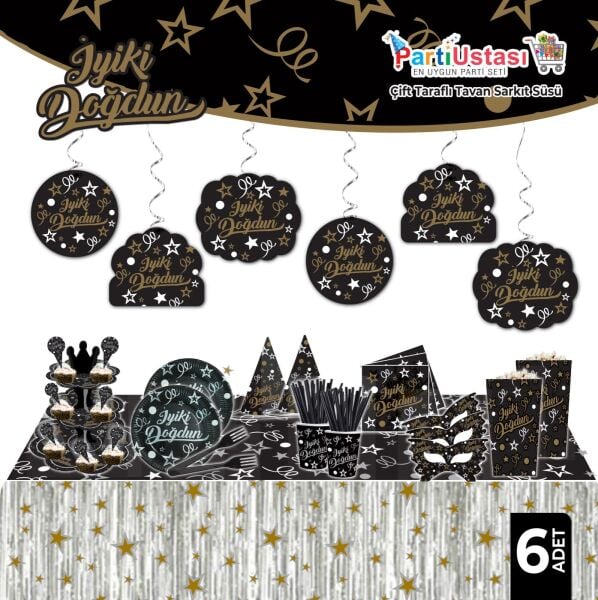 HELEZON İYİ Kİ DOĞDUN SİYAH 6 LI