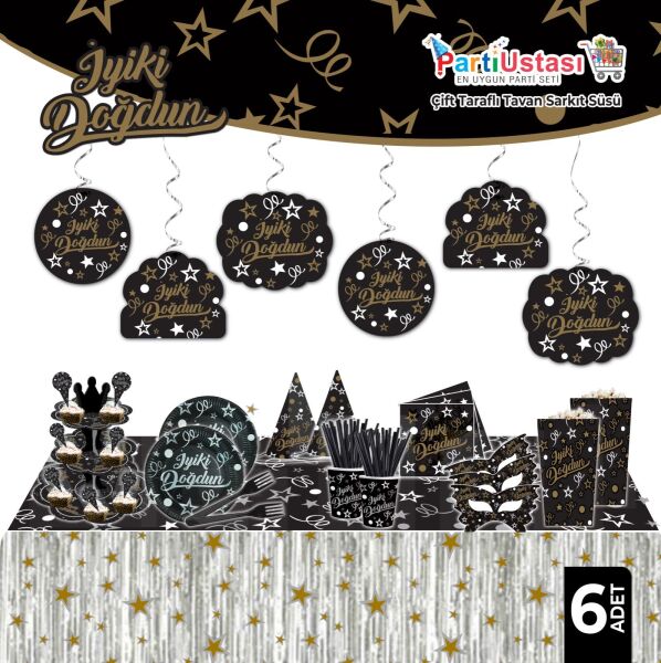 HELEZON İYİ Kİ DOĞDUN SİYAH 6 LI