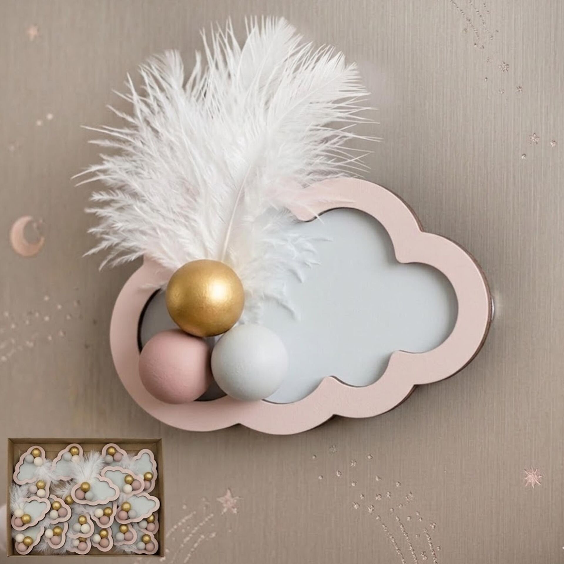 MAGNET BULUT KREM / PEMBE 25 Lİ