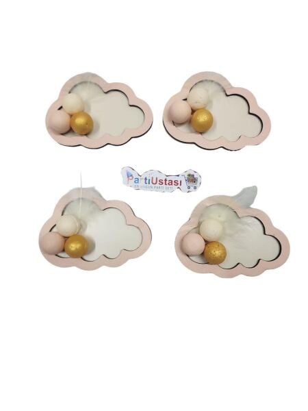 MAGNET BULUT KREM / PEMBE 25 Lİ