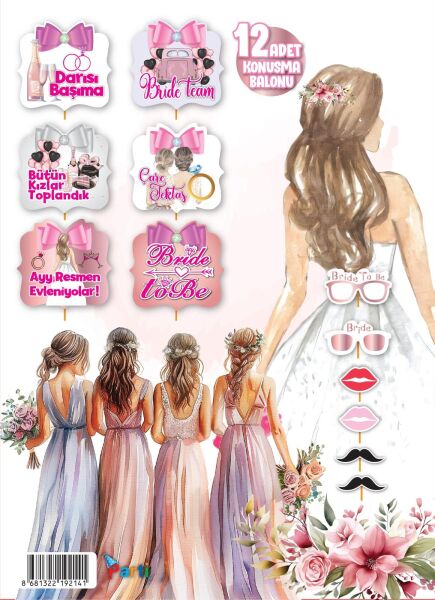 KONUŞMA BALONU SET 12 Lİ BRİDE