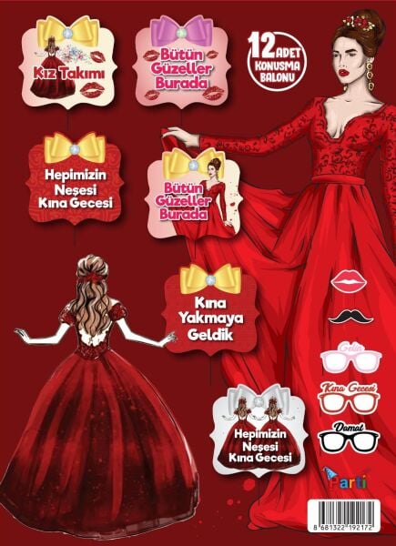 KONUŞMA BALONU SET 12 Lİ KINA