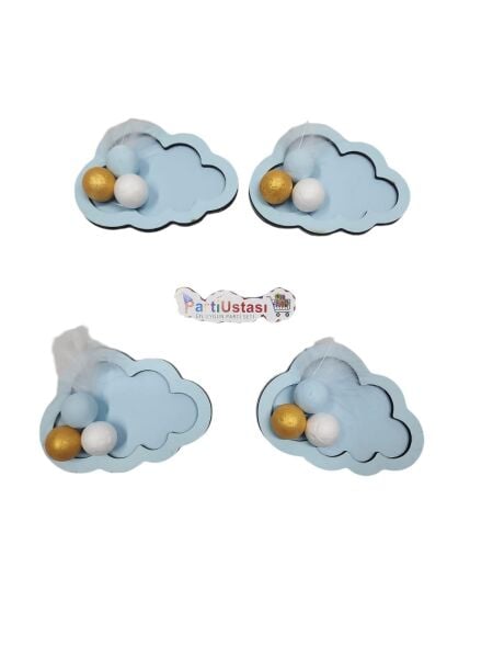 MAGNET BULUT MAVİ / ALTIN 25 Lİ