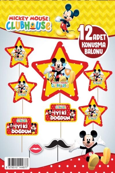 KONUŞMA BALONU SET 12 Lİ MICKEY