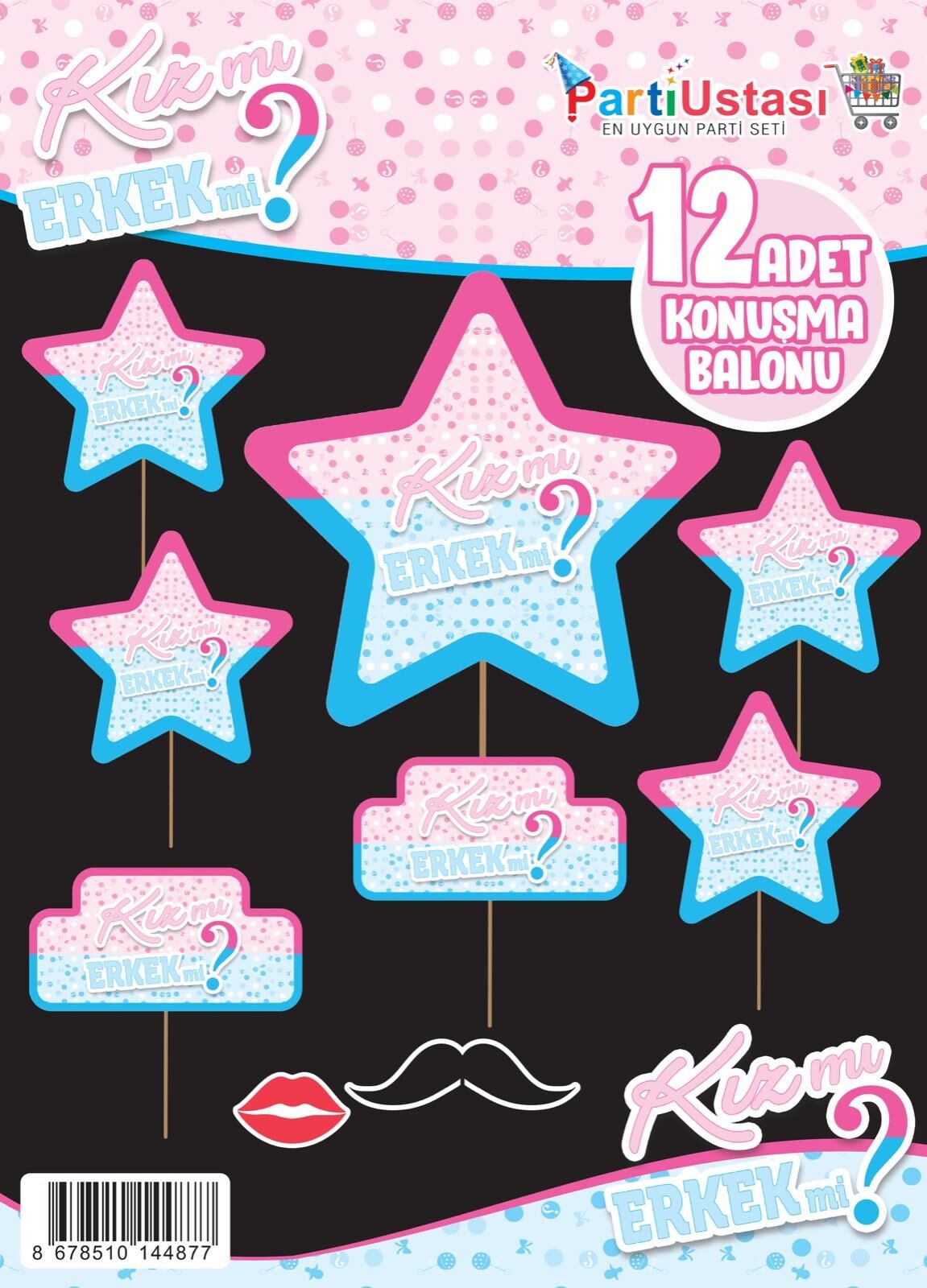 KONUŞMA BALONU SET 12 Lİ CİNSİYET