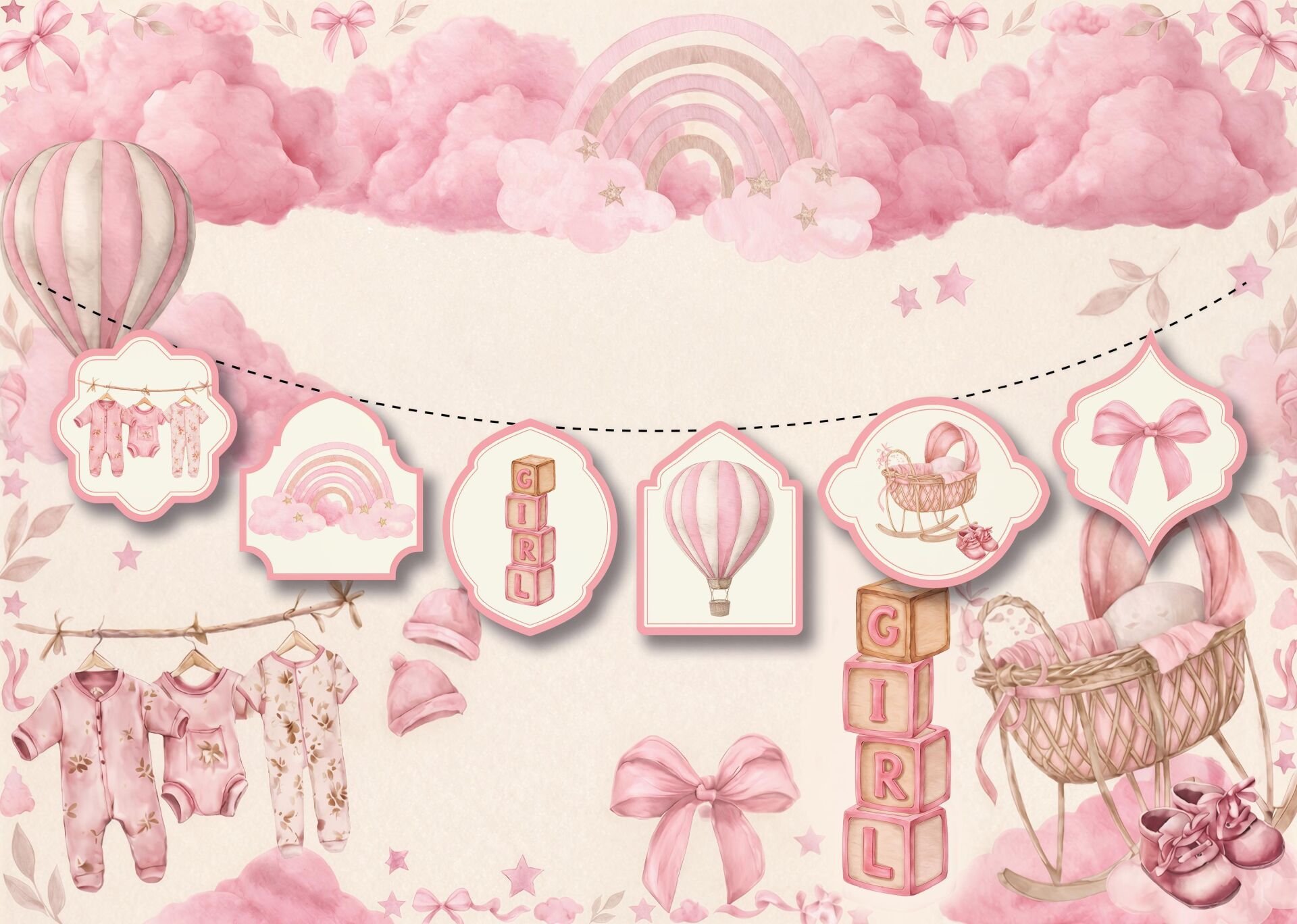 DEKORATİF SİMGELER BEBEK PEMBE