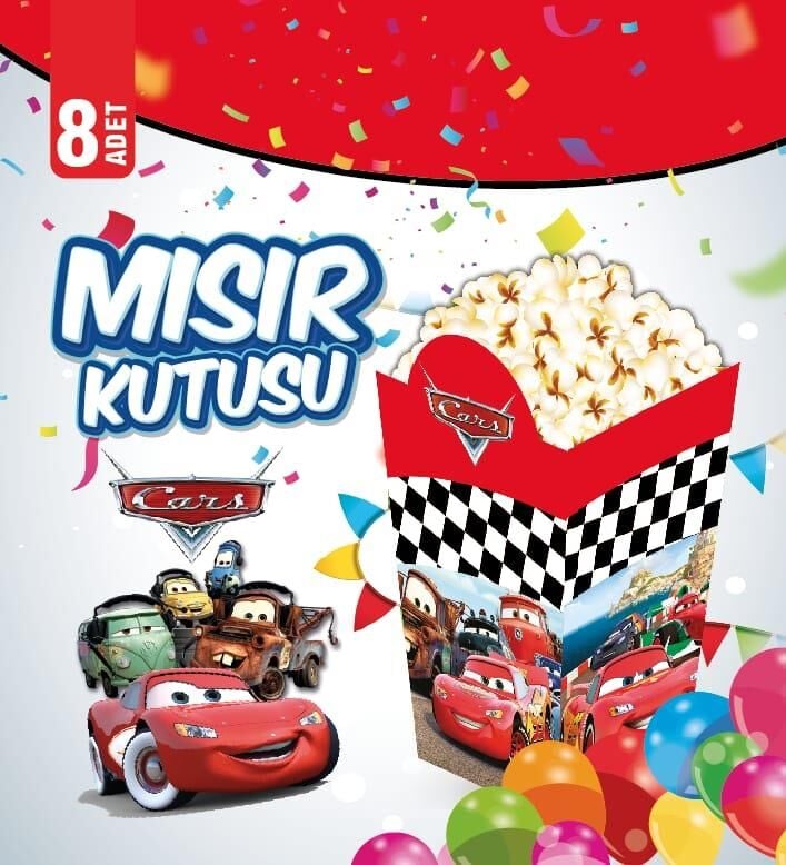 MISIR KUTUSU CARS 8 Lİ