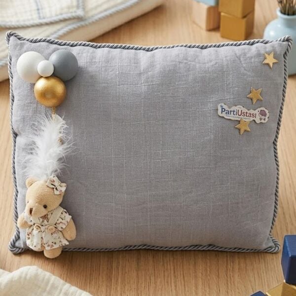 YASTIK TOPLU AYICIKLI GÜMÜŞ / ALTIN