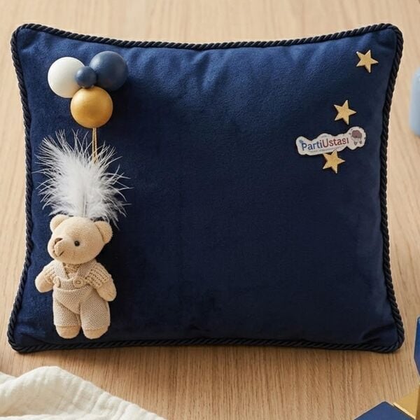 YASTIK TOPLU AYICIKLI LACİVERT