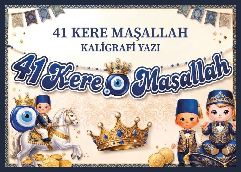 KOREOGRAFİ BANNER 41 KERE MAŞALLAH LACİVERT