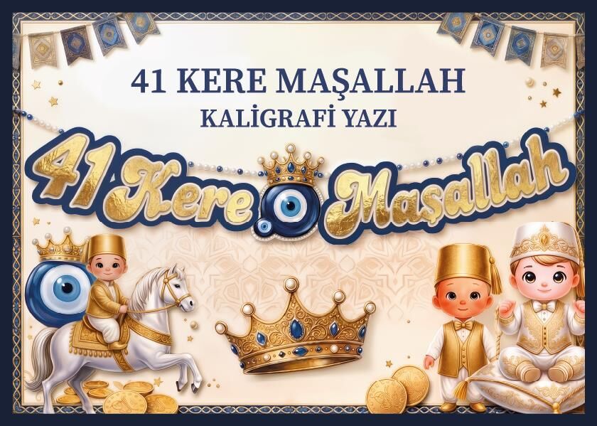 KOREOGRAFİ BANNER 41 KERE MAŞALLAH GOLD