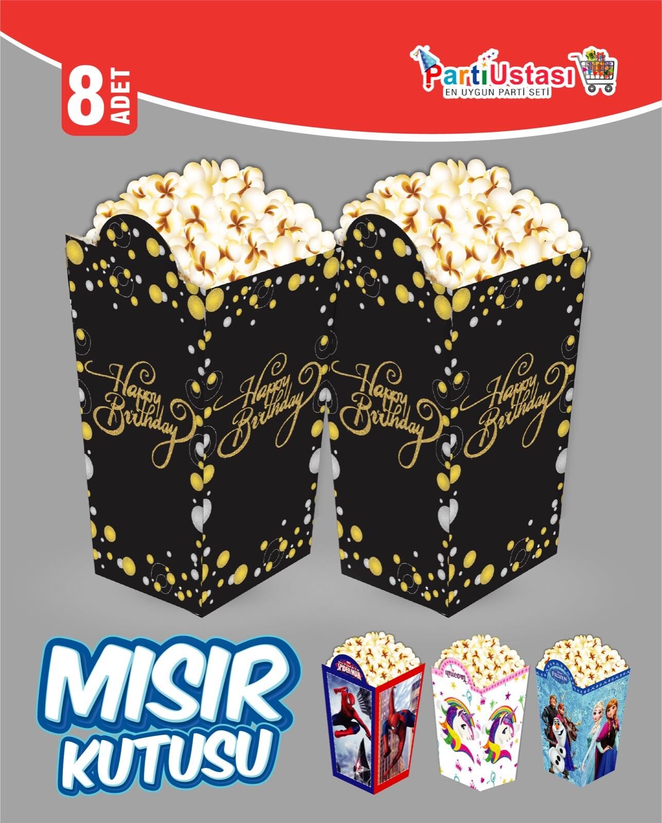 MISIR KUTUSU HAPPY SİYAH 8 Lİ