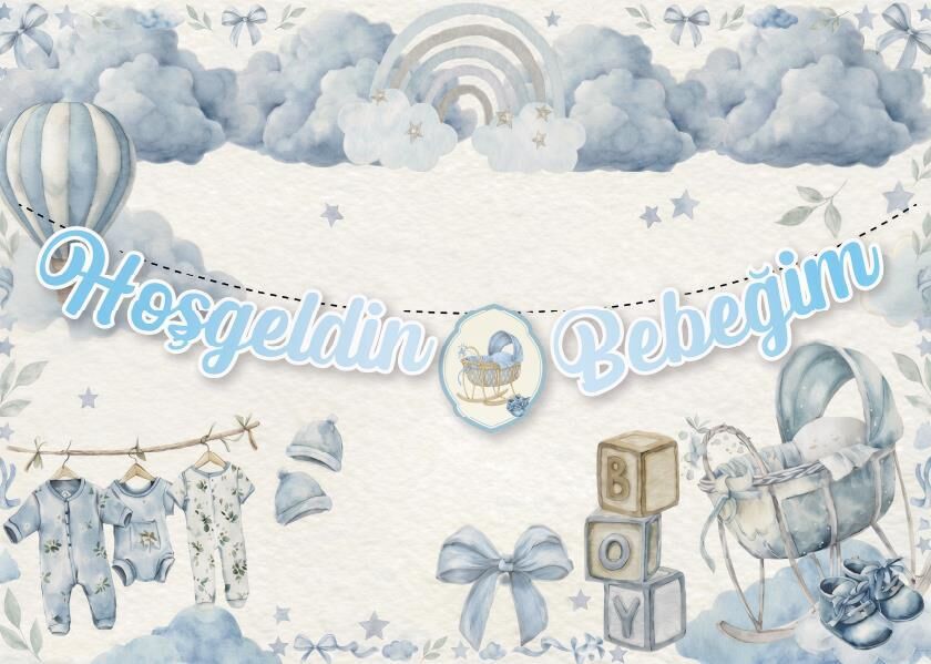 KOREOGRAFİ BANNER BEBEĞİM MAVİ