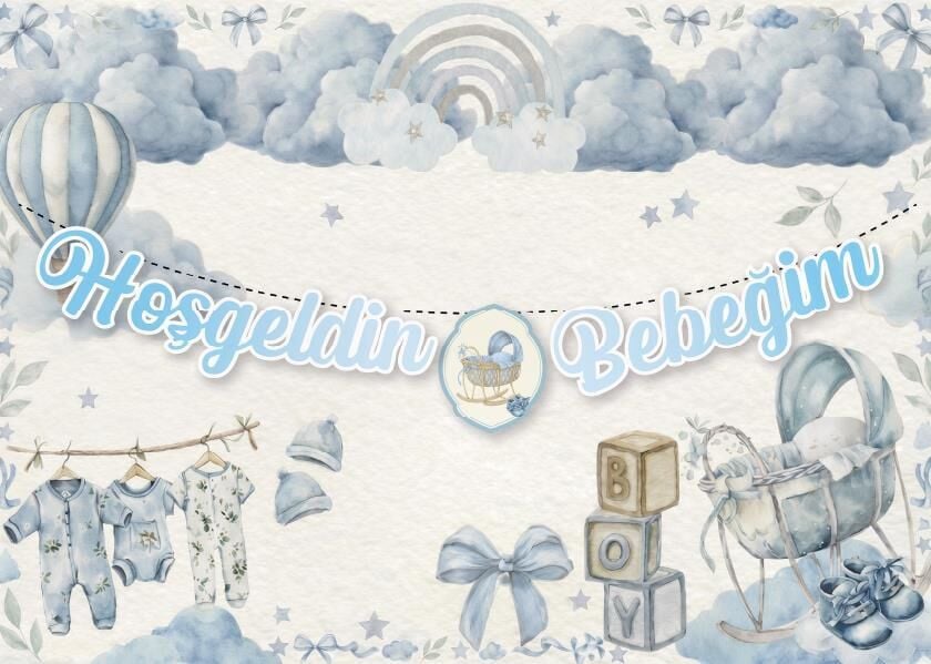 KOREOGRAFİ BANNER BEBEĞİM MAVİ