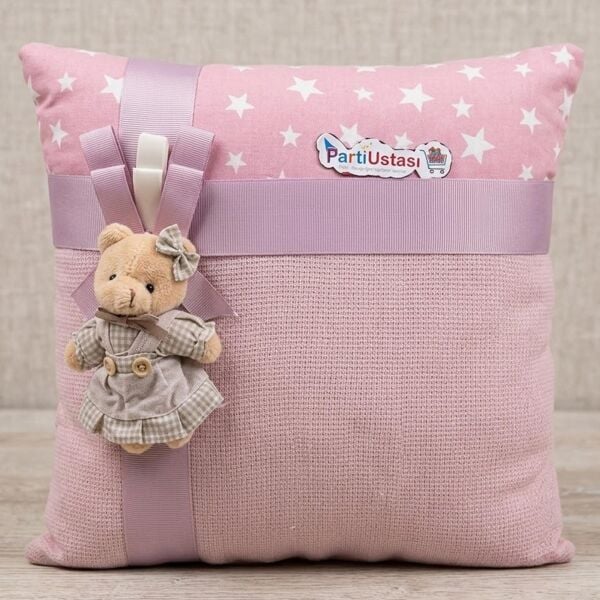 YASTIK AYICIKLI PEMBE