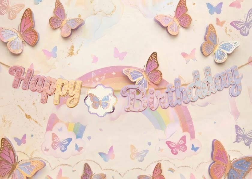 KOREOGRAFİ BANNER KELEBEK HAPPY