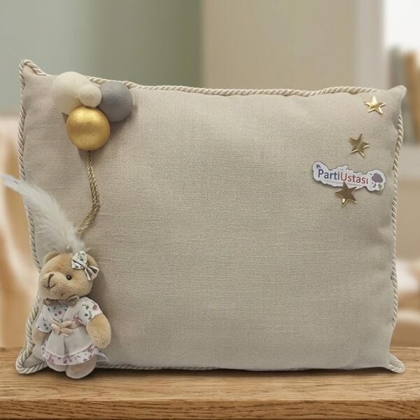 YASTIK TOPLU AYICIKLI ALTIN