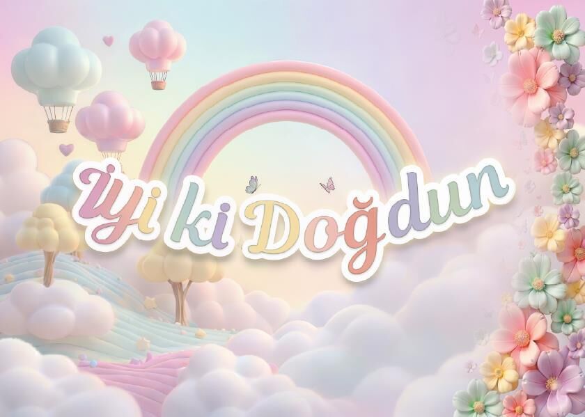 KOREOGRAFİ BANNER MAKARON İYİ Kİ DOĞDUN
