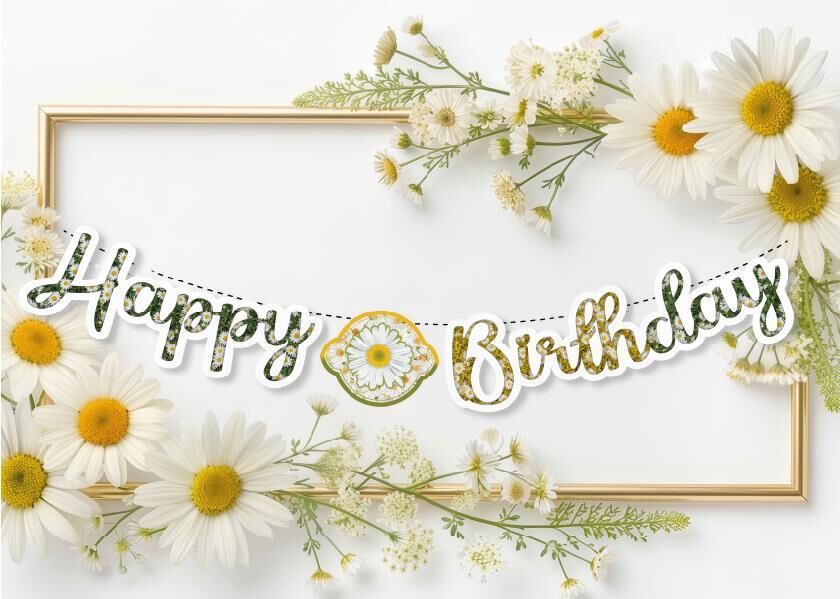 KOREOGRAFİ BANNER PAPATYA BEYAZ HAPPY
