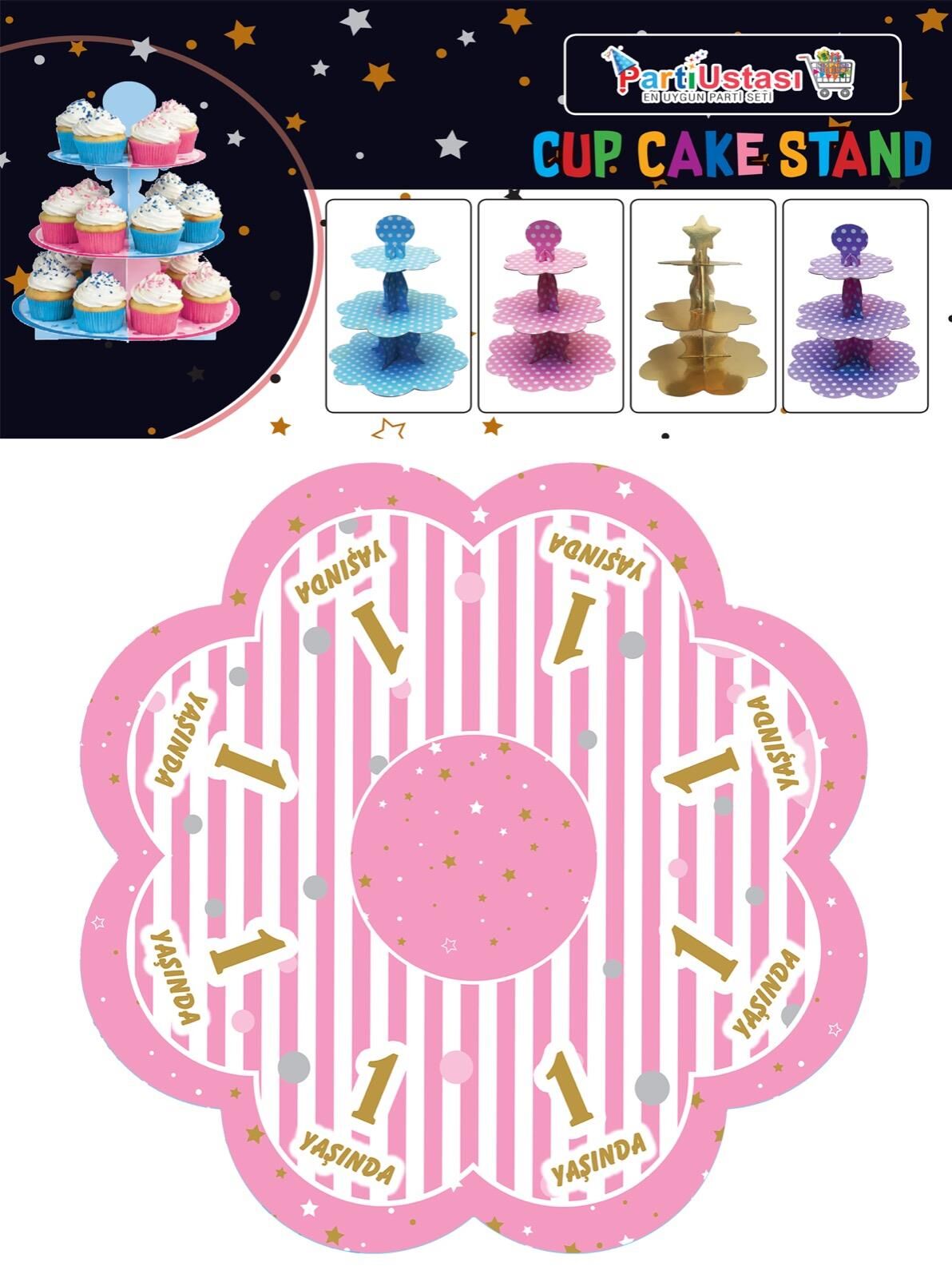 KEK STANDI 1 YAŞ PEMBE