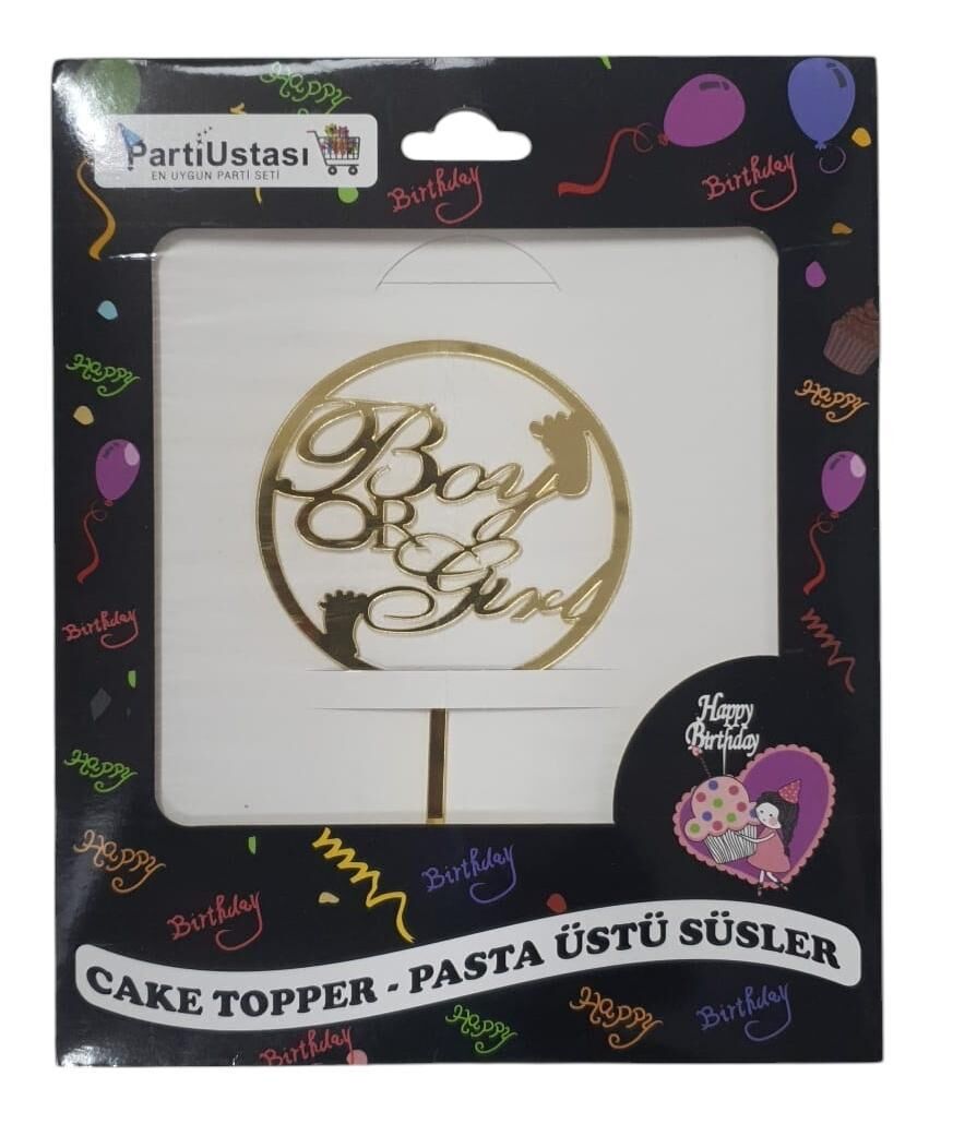 PASTA YAZISI PLEKSİ BOY OR GIRL ALTIN
