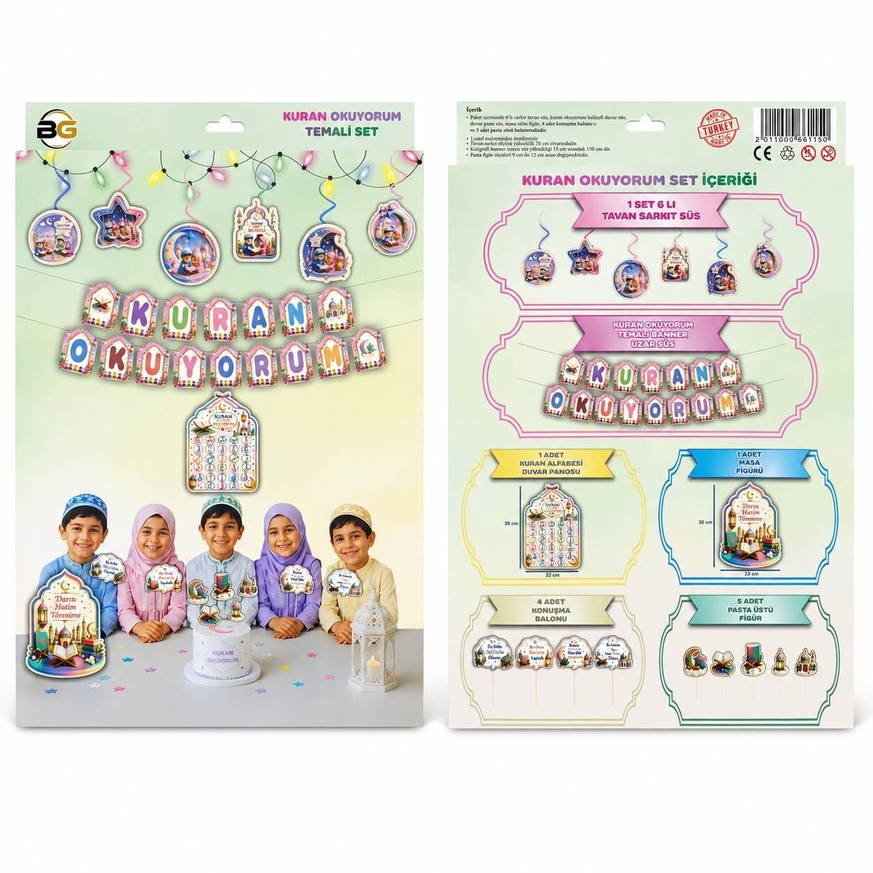 PARTİ SETİ  KURAN OKUYORUM RENKLİ