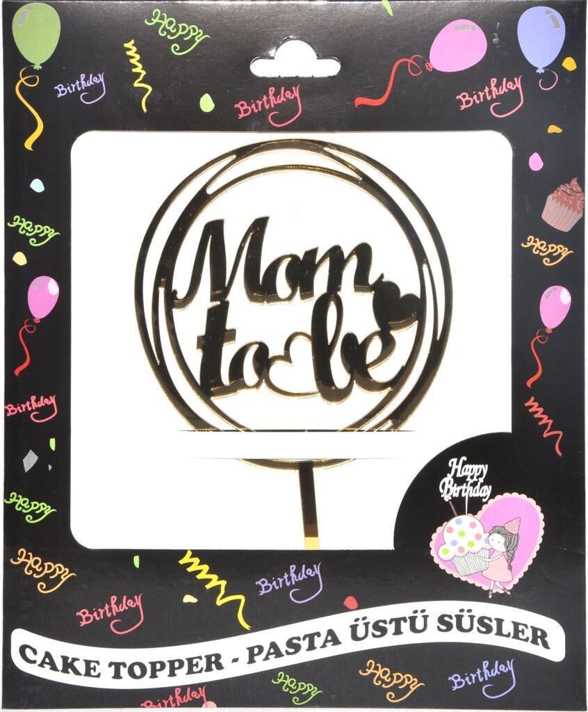 PASTA YAZISI PLEKSİ MOM TO BE YUVARLAK ALTIN