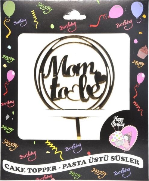 PASTA YAZISI PLEKSİ MOM TO BE YUVARLAK ALTIN