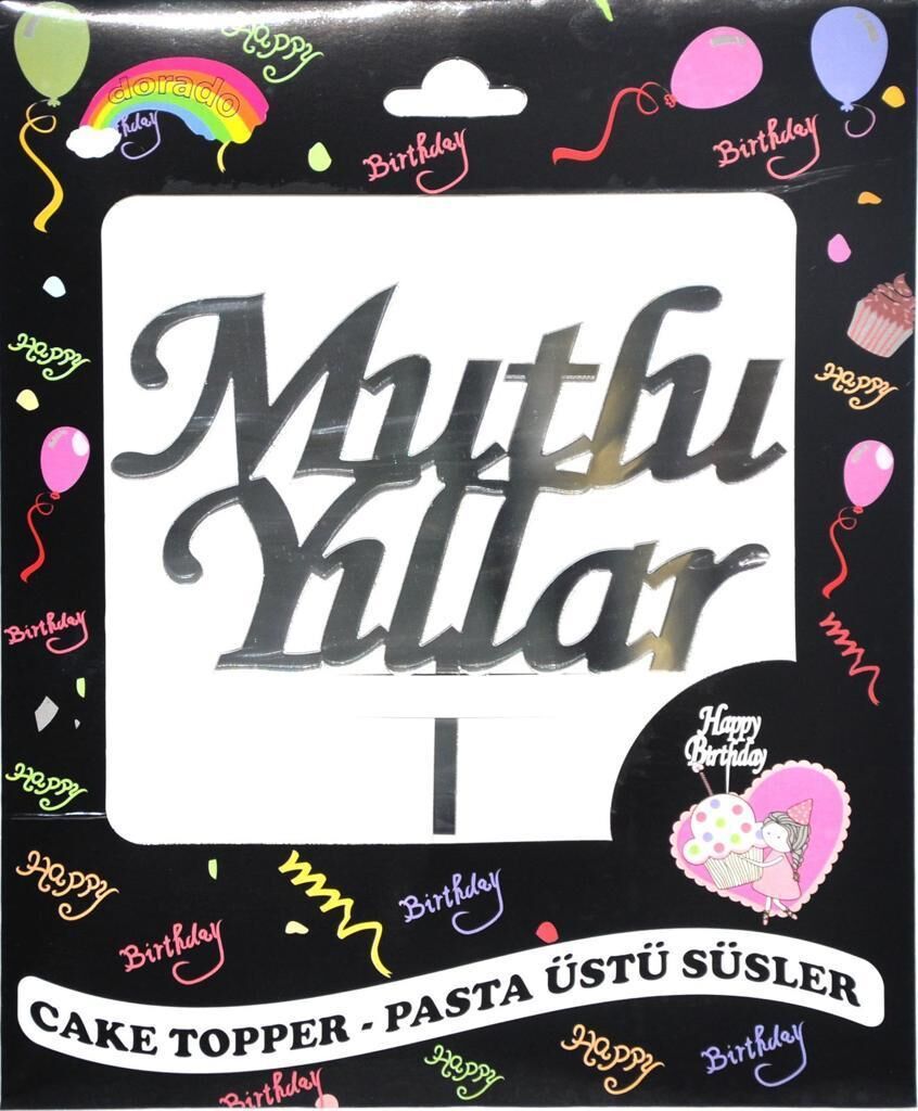 PASTA YAZISI PLEKSİ MUTLU YILLAR GÜMÜŞ
