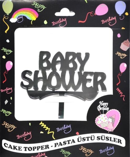 PASTA YAZISI PLEKSİ BABY SHOWER GÜMÜŞ
