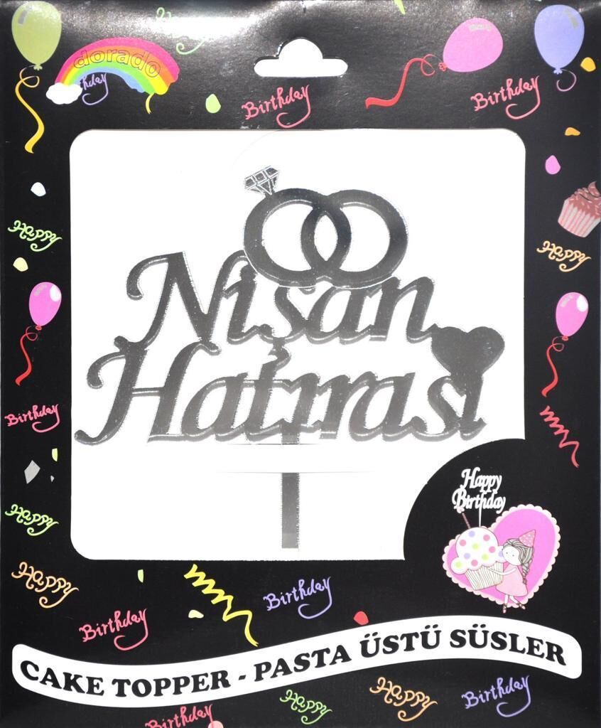 PASTA YAZISI PLEKSİ NİŞAN HATIRASI GÜMÜŞ
