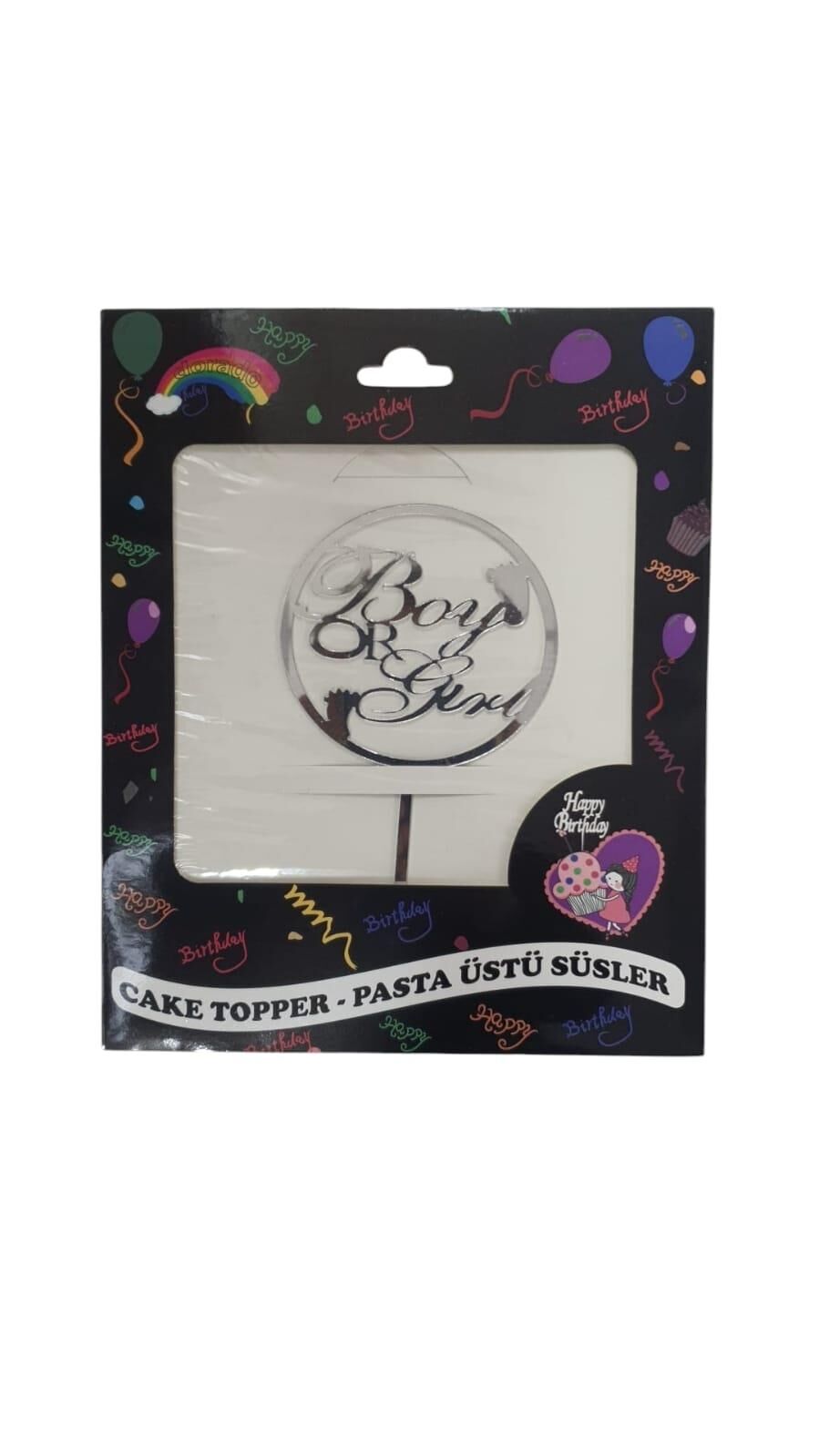 PASTA YAZISI PLEKSİ BOY OR GIRL GÜMÜŞ