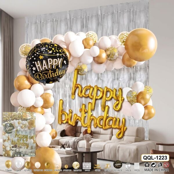 FOLYO SET HAPPY BIRTHDAY QQL1223 GOLD
