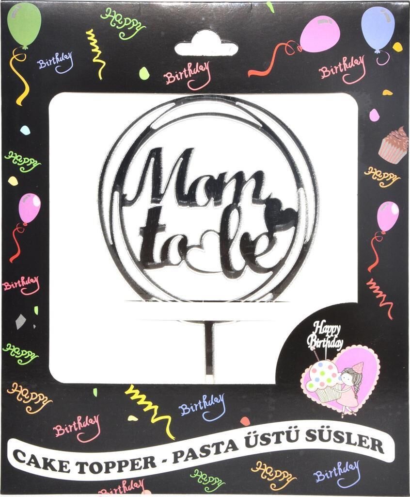 PASTA YAZISI PLEKSİ MOM TO BE YUVARLAK GÜMÜŞ