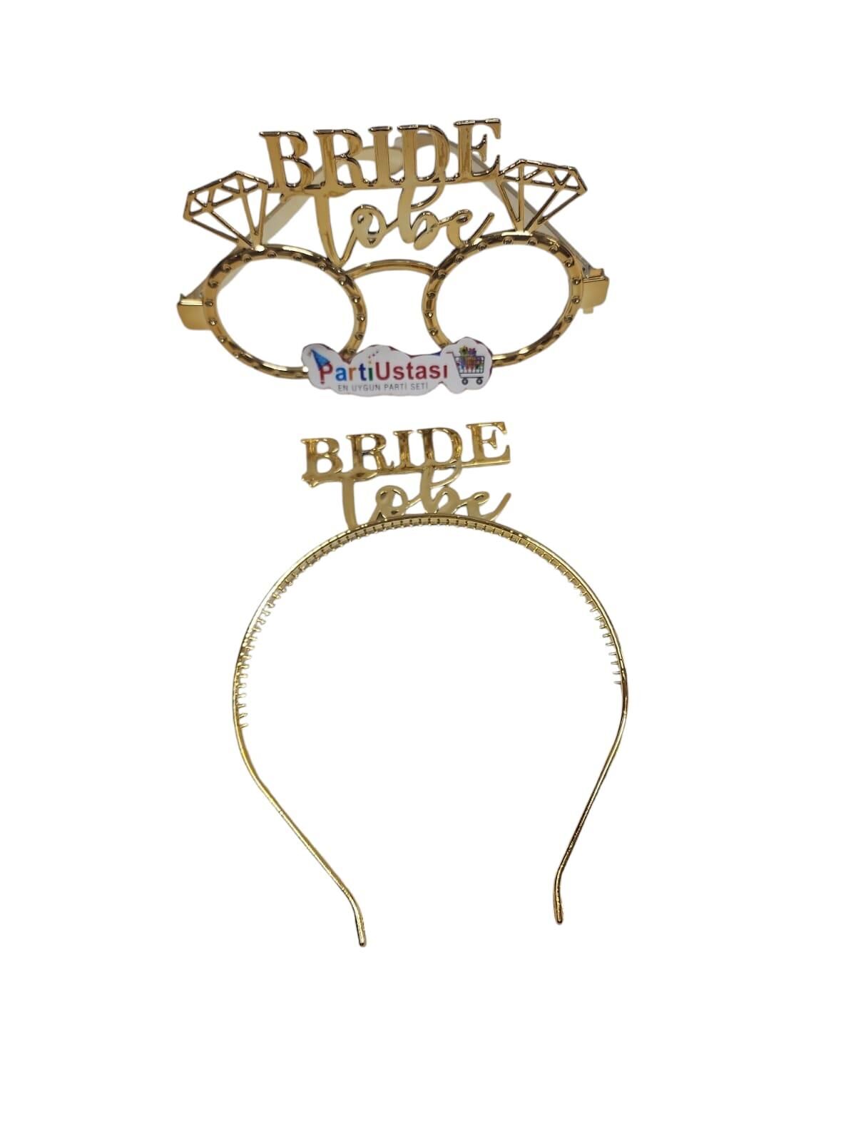 PLS SET TAÇ GÖZLÜK BRİDE TO BE ALTIN