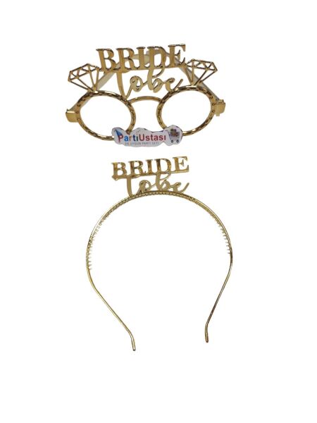 PLS SET TAÇ GÖZLÜK BRİDE TO BE ALTIN