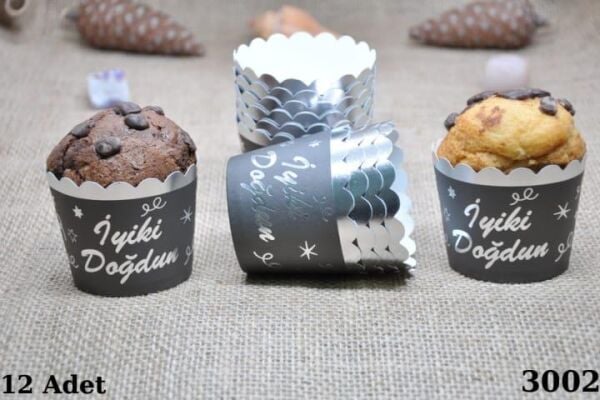 KAPSÜL 12 Lİ VARAKLI İYİKİ DOĞDUN SİYAH GÜMÜŞ