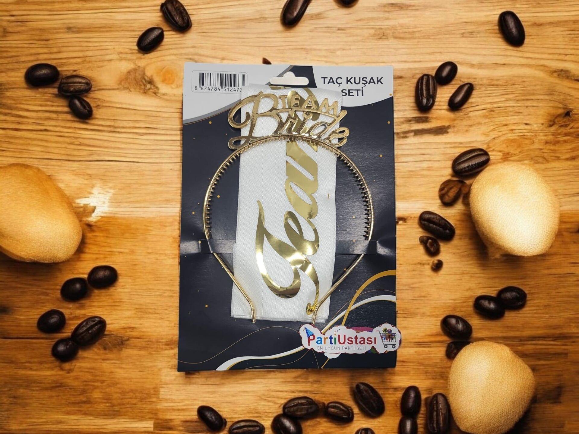 PLS SET TAÇ KUŞAK TEAM BRİDE ALTIN