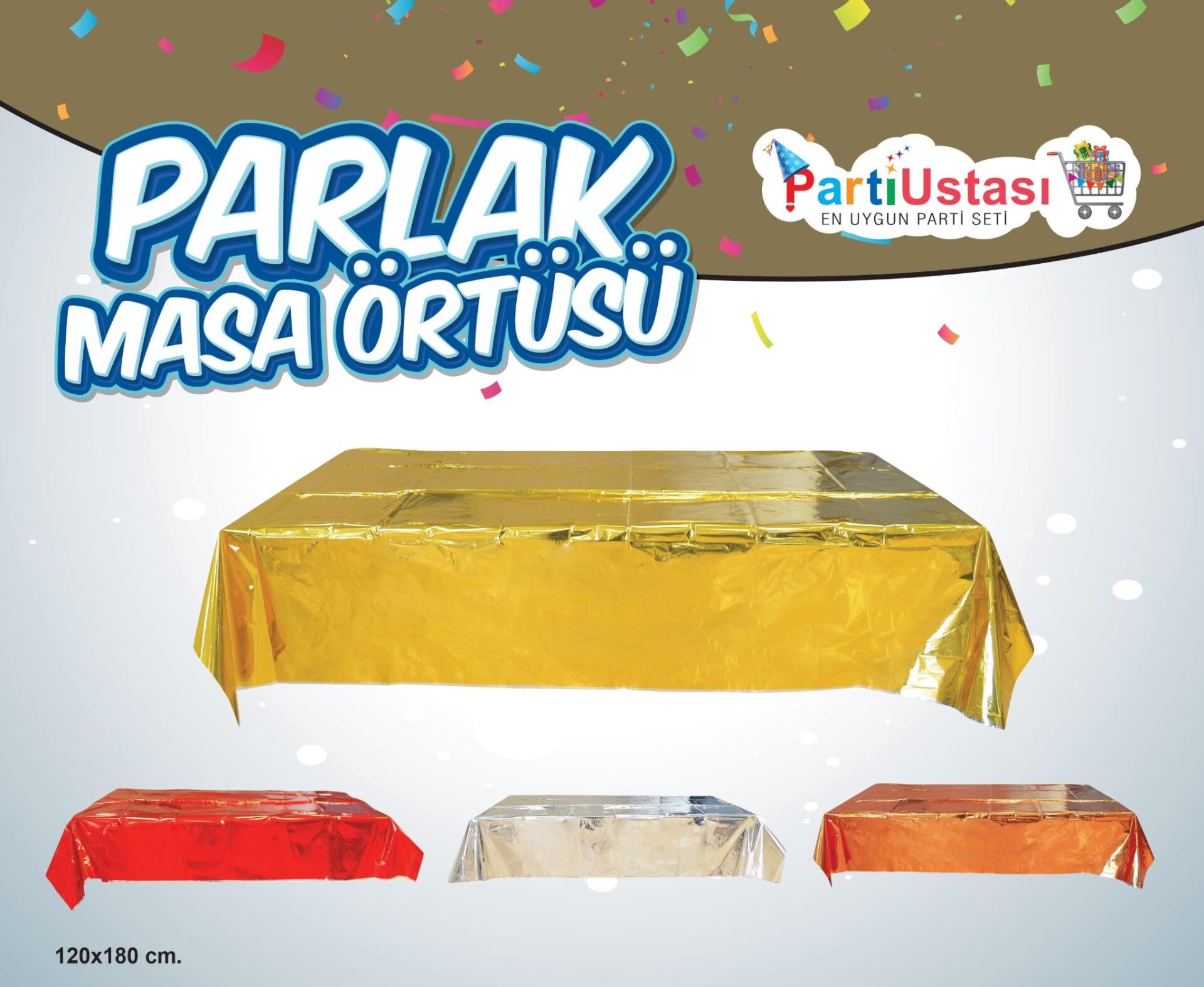 PARLAK MASA ÖRTÜSÜ KIRMIZI