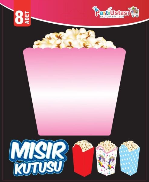 PARLAK MISIR KUTUSU PEMBE  8 Lİ