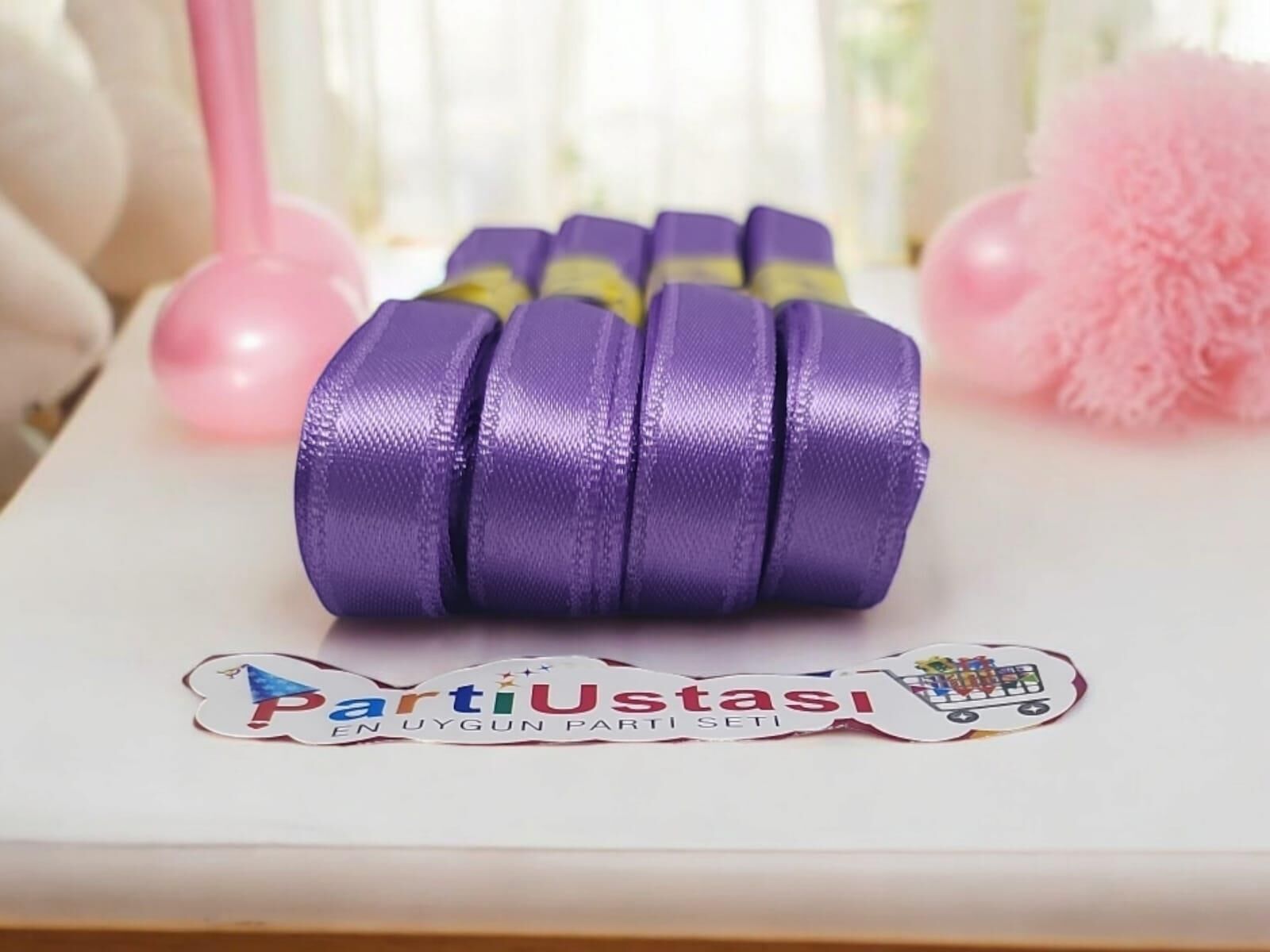 KURDELE SATEN 1 CM 10 METRE (1 PK 10 AD) MOR