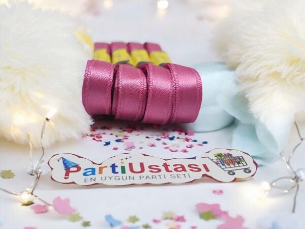 KURDELE SATEN 1 CM 10 METRE (1 PK 10 AD) FUŞYA