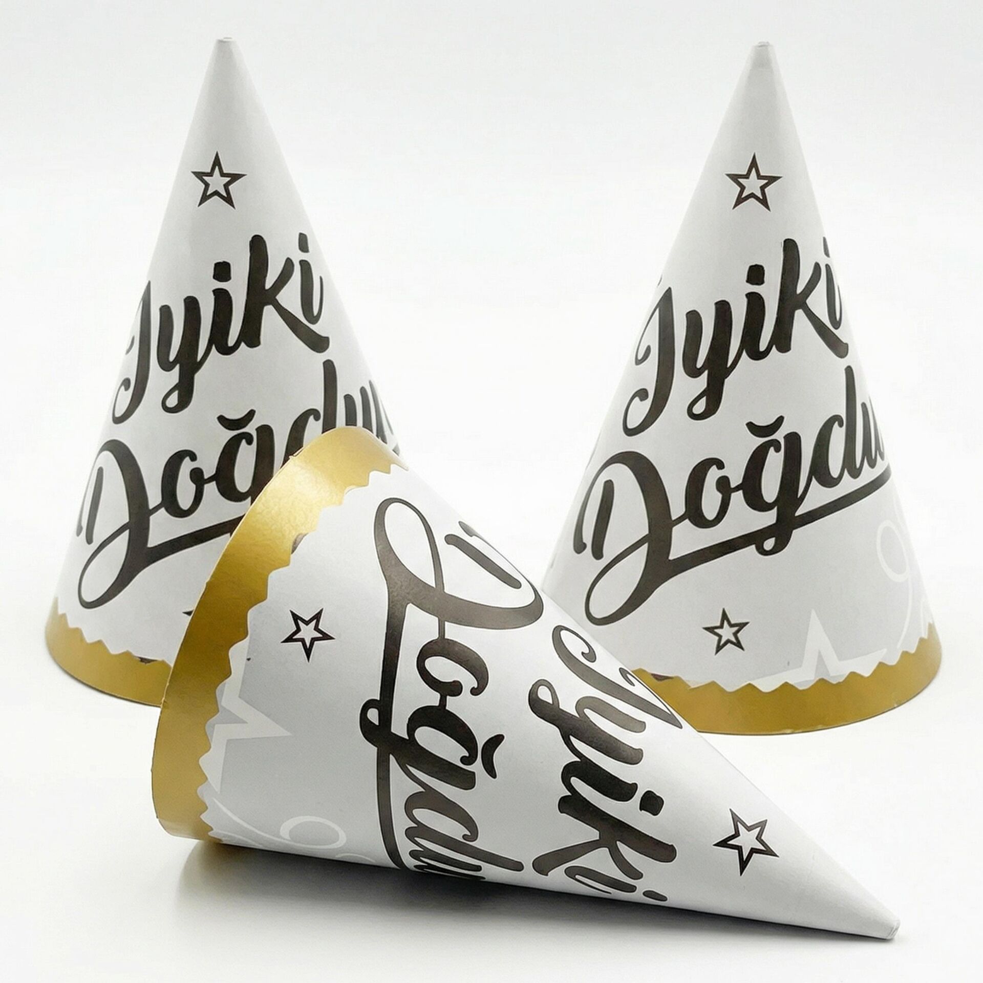 ŞAPKA İYİKİ DOĞDUN GÜMÜŞ 8 Lİ