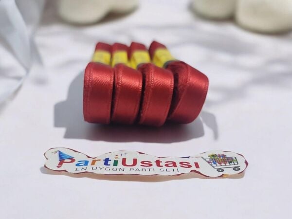 KURDELE SATEN 2 CM 10 METRE (1 PK 10 AD) KIRMIZI