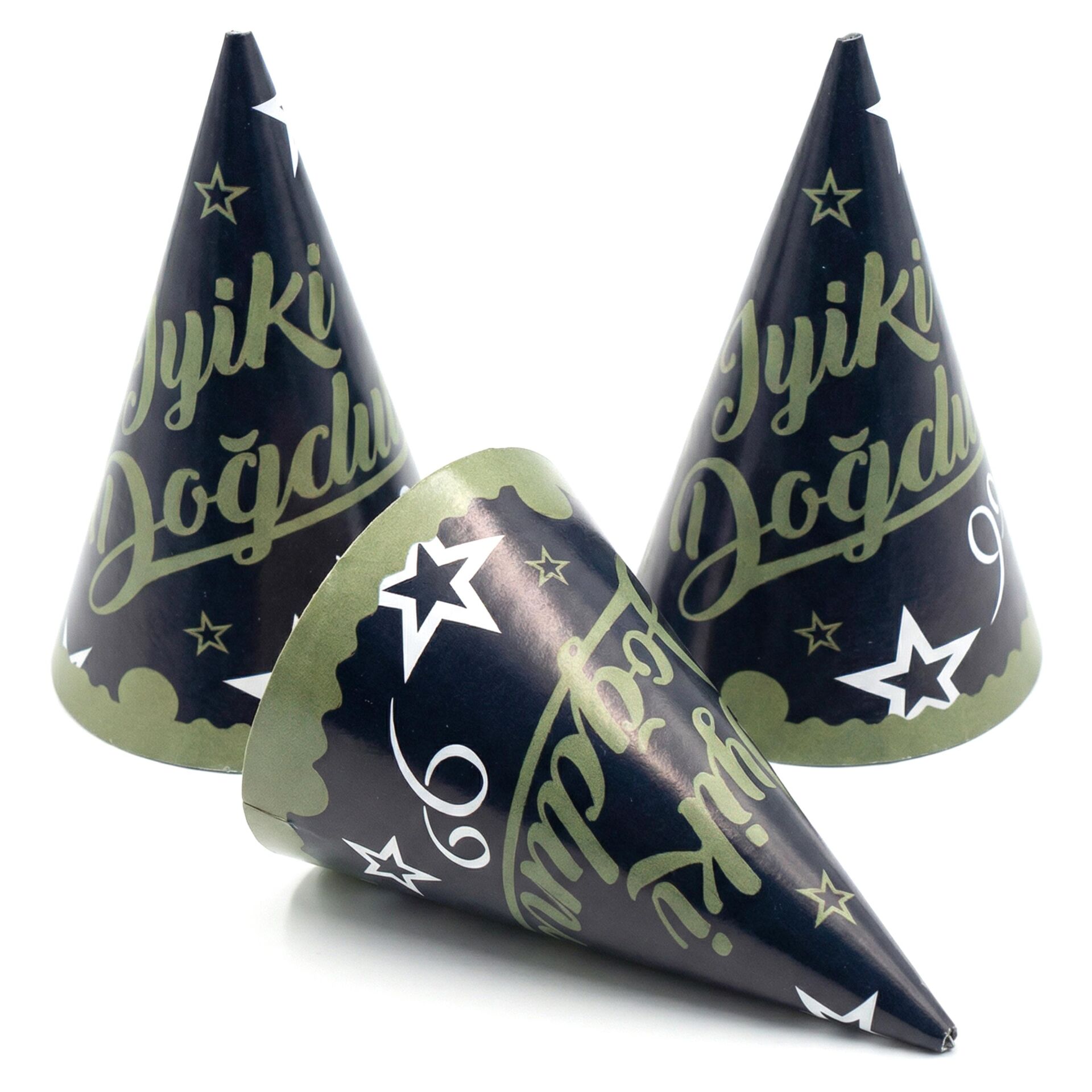 ŞAPKA İYİ Kİ DOĞDUN  8 li SİYAH