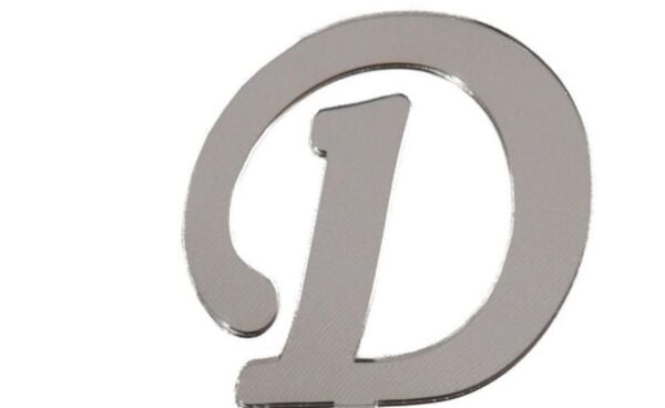 PLEKSİ 20 Lİ HARF GÜMÜŞ NO:D