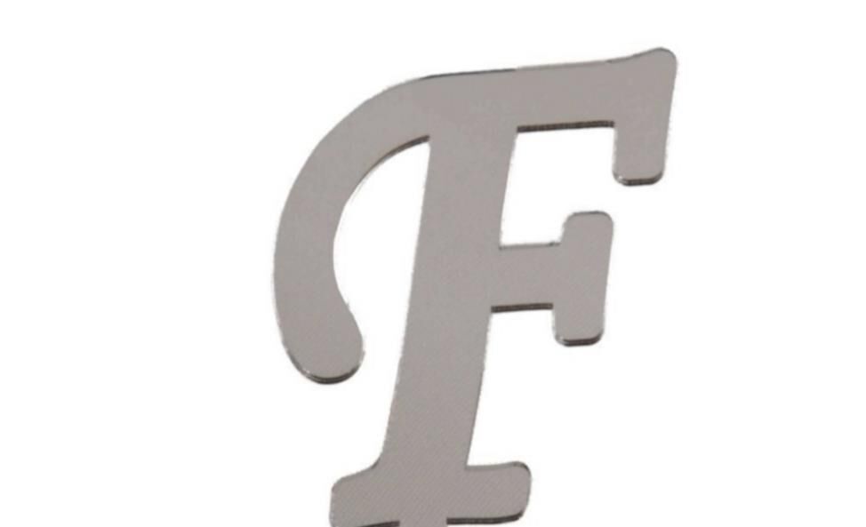 PLEKSİ 20 Lİ HARF GÜMÜŞ NO:F