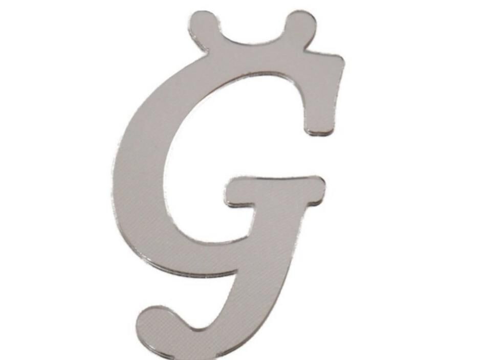 PLEKSİ 20 Lİ HARF GÜMÜŞ NO:Ğ