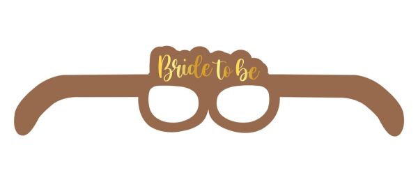 GÖZLÜK BRİDE TO BE KAHVERENGİ 8 Lİ KAĞIT
